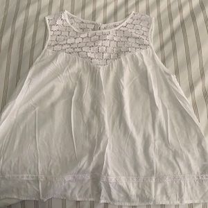 Large white flowy tank top